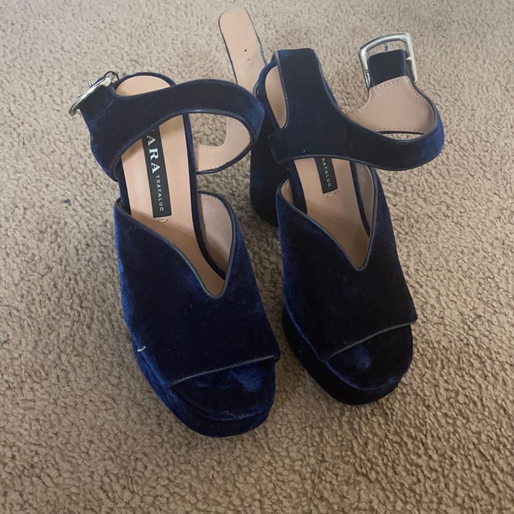 Zara blue heels